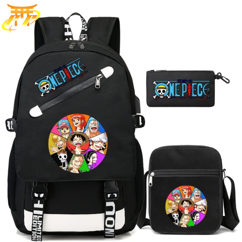 avec Trousse et Sacoche Mugiwara Rugzak - One Piece™
