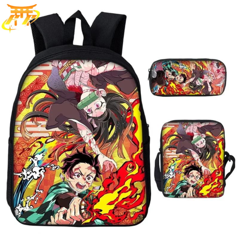 avec Trousse et Sacoche Nezuko x Tanjiro Kamado Rugzak - Demon Slayer™