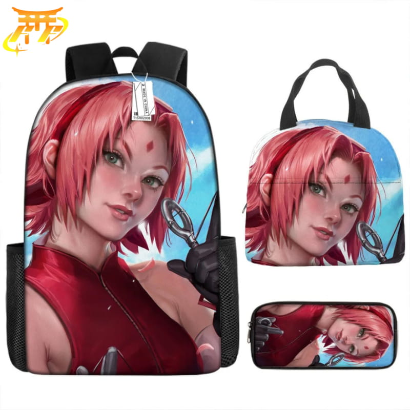 avec Trousse et Sacoche Sakura Realist Art Rugzak - Naruto Shippuden™