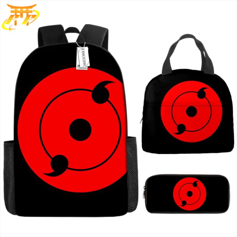 avec Trousse et Sacoche Sharingan 2 Tomoe Rugzak - Naruto Shippuden™