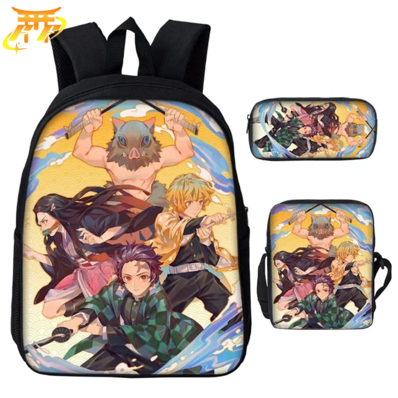 avec Trousse et Sacoche Tanjiro x Nezuko x Zenitsu x Inosuke Rugzak - Demon Slayer™
