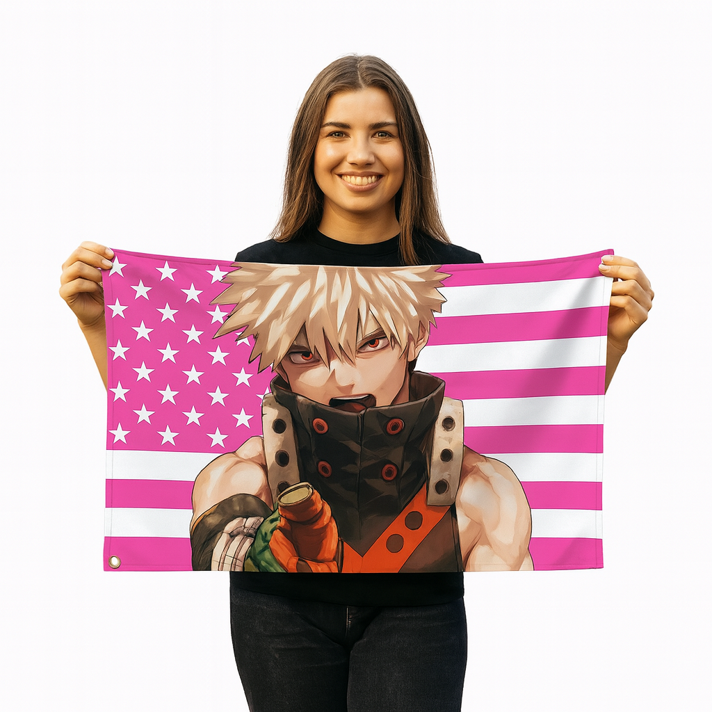Katsuki Bakugo "Explosion Héroïque" Vlag - My Hero Academia™