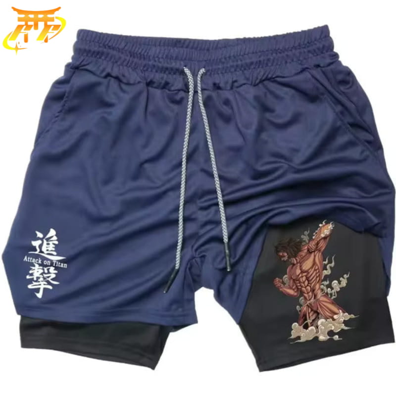La Rage du Titan Assaillant Bleu Short - Attack on Titan™