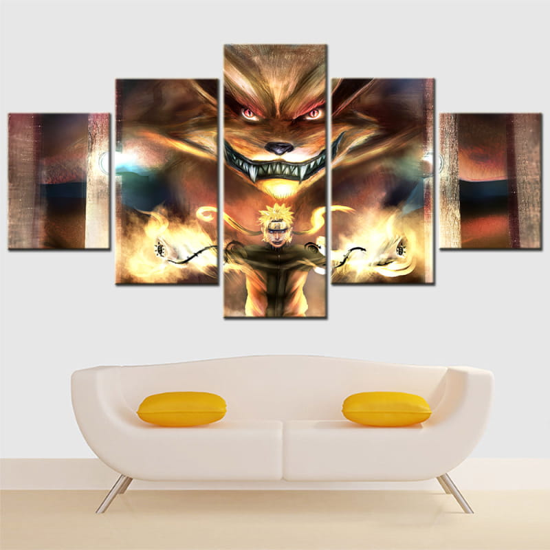 Naruto & Kurama Ingelijste Print - Naruto Shippuden™