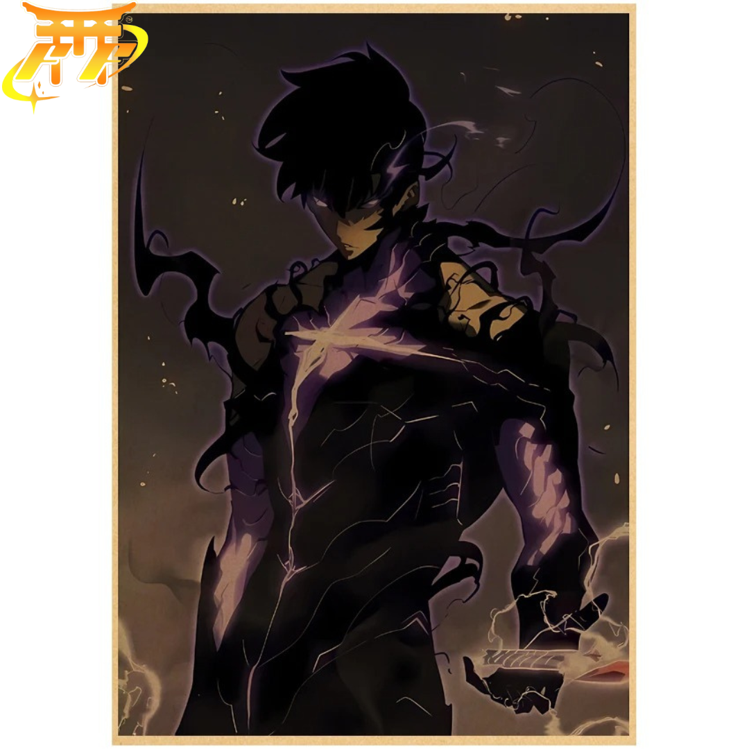Sung Jinwoo "Forme Ténébreuse" Poster - Solo Leveling™