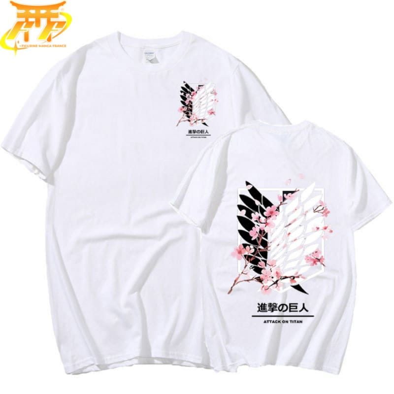 T-Shirt Blanc Bataillon d'Exploration - Attack on Titan™