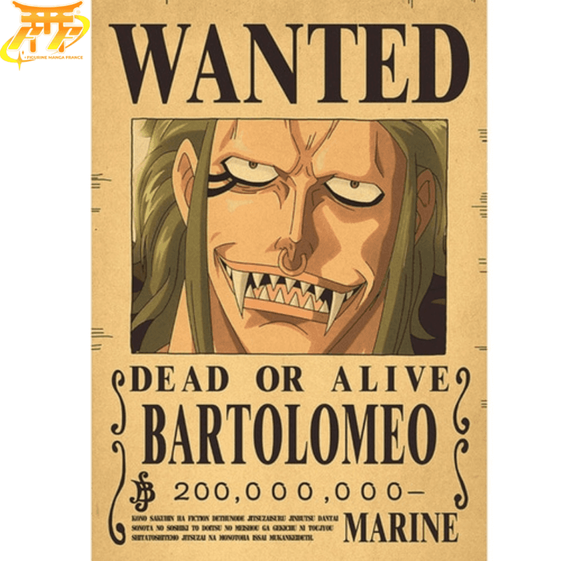 Wanted Bartolomeo Poster - One Piece™