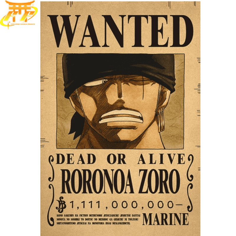 Wanted Roronoa Zoro "Post Wano" Poster - One Piece™