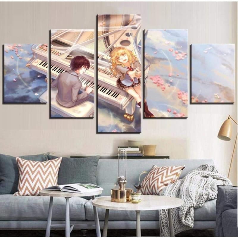 Arima Kôsei et Kaori Miyazono Ingelijste Print - Your Lie in April™