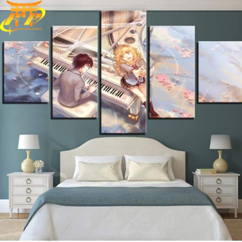 Arima Kôsei et Kaori Miyazono Ingelijste Print - Your Lie in April™