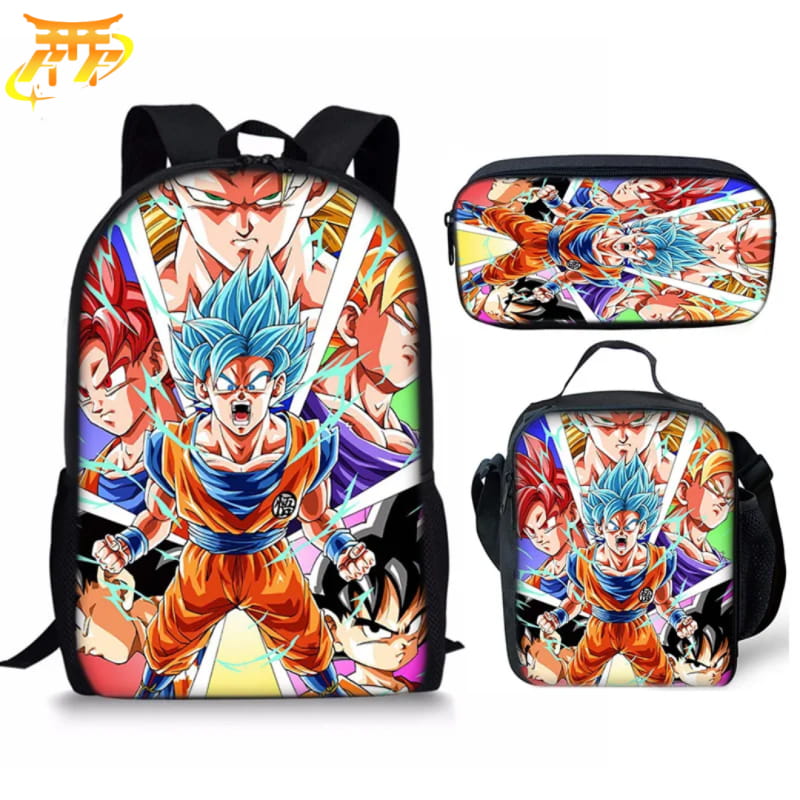 avec Trousse et Sacoche Les Transformations de Goku Rugzak - Dragon Ball Z™
