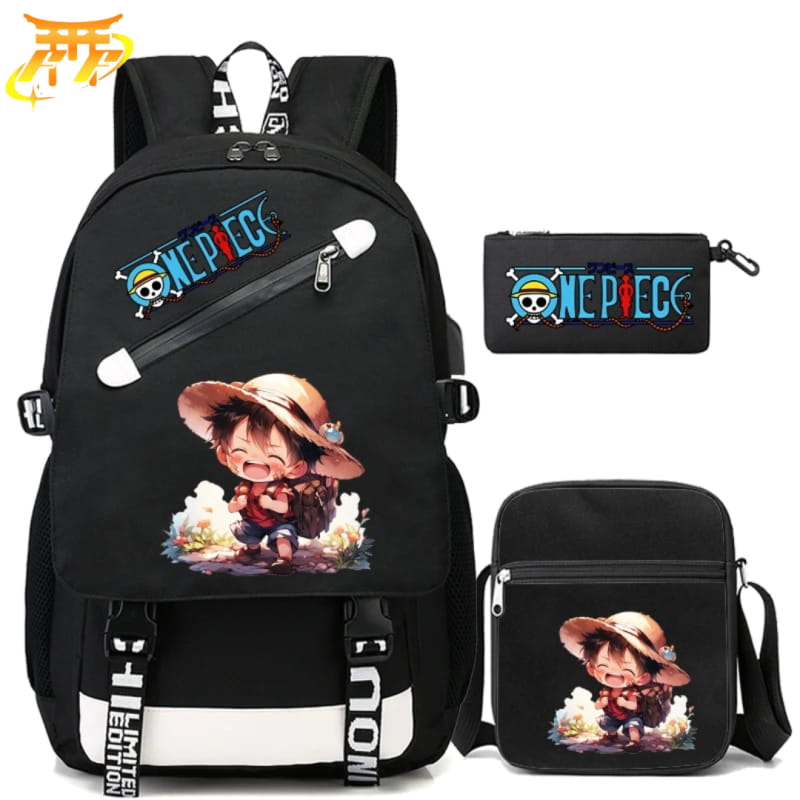 avec Trousse et Sacoche Luffy Kawaii Rugzak - One Piece™