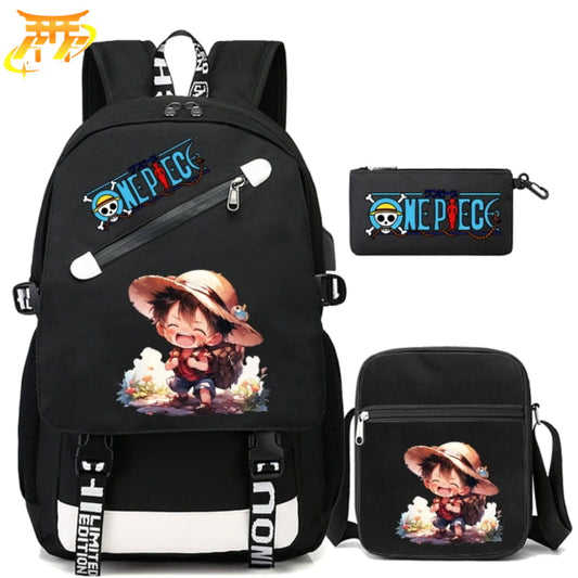 avec Trousse et Sacoche Luffy Kawaii Rugzak - One Piece™