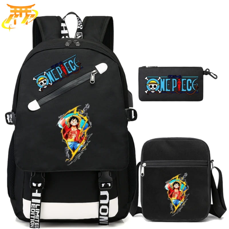 avec Trousse et Sacoche Luffy roi des Pirates Rugzak - One Piece™