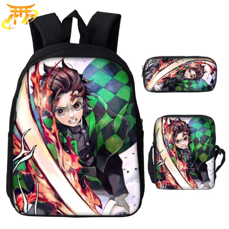 avec Trousse et Sacoche Tanjiro Le Pilier du Soleil Rugzak - Demon Slayer™