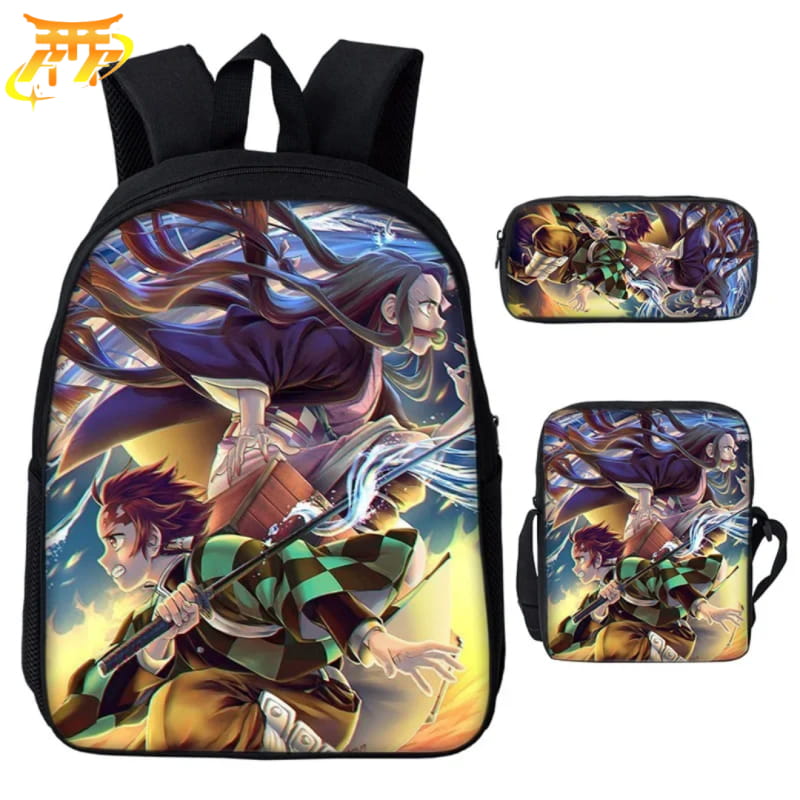 avec Trousse et Sacoche Tanjiro & Nezuko Kamado Rugzak - Demon Slayer™