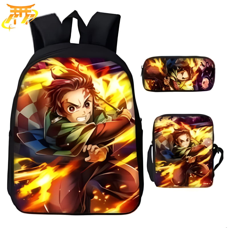 avec Trousse et Sacoche Tanjiro Souffle du Soleil Rugzak - Demon Slayer™