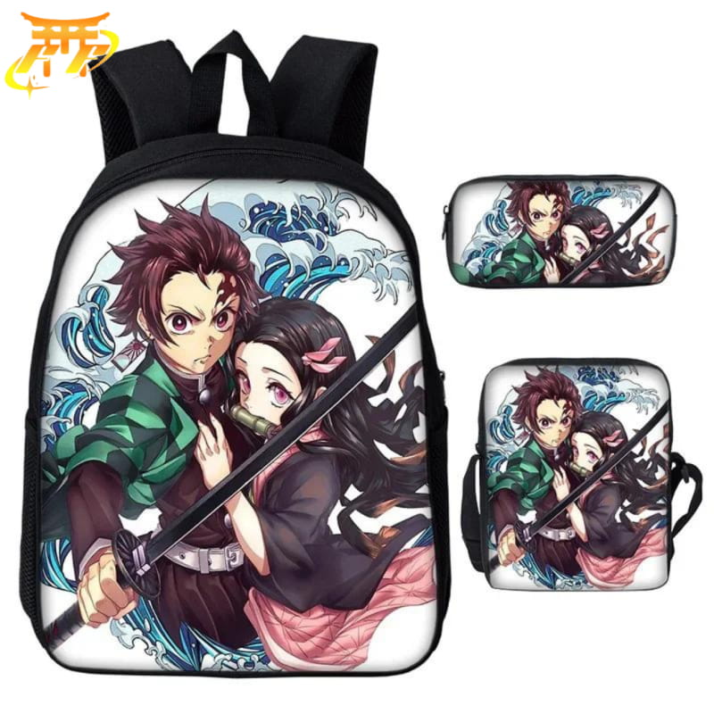 avec Trousse et Sacoche Tanjiro x Nezuko Kamado Chasseurs de Démon Rugzak - Demon Slayer™