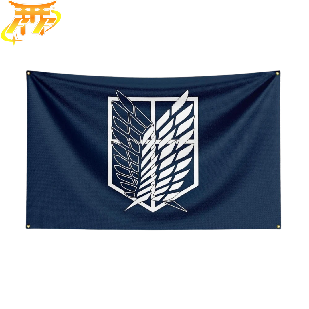 Bataillon D’Exploration "Emblème Des Ailes De La Liberté" Vlag - L’Attaque Des Titans™
