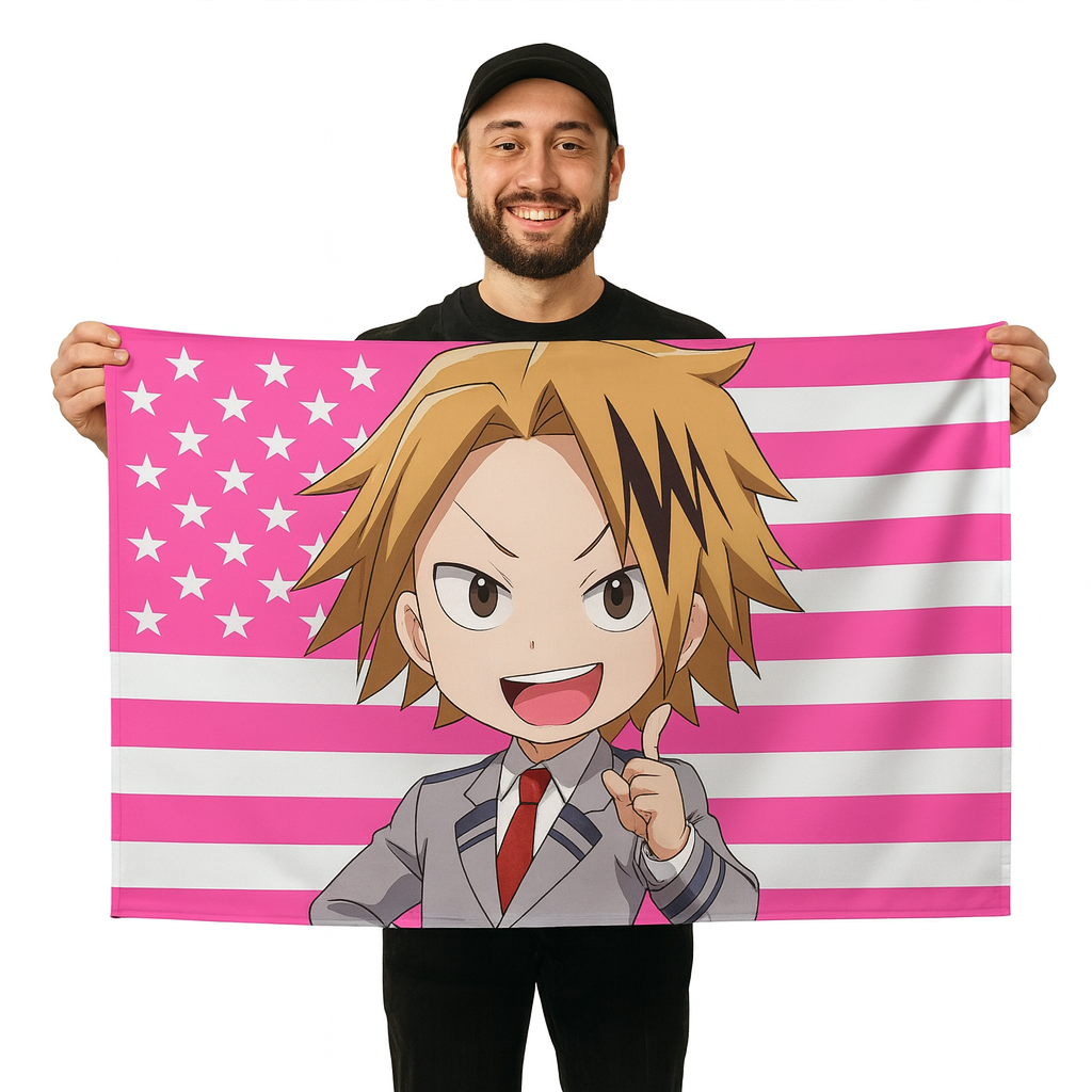 Denki Kaminari "Style Chibi Étudiant" Vlag - My Hero Academia™