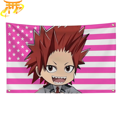 Eijiro Kirishima "Style Chibi Étudiant" Vlag - My Hero Academia™