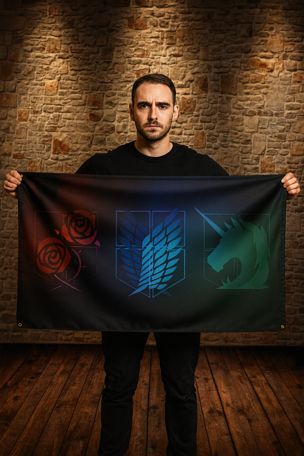 Emblèmes Des Trois Brigades Vlag - L’Attaque Des Titans™
