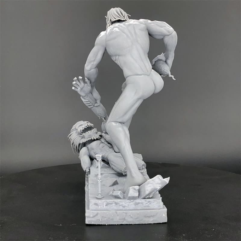 en résine du Titan Assaillant vs Titan Mâchoire Figuur - Attack on Titan™
