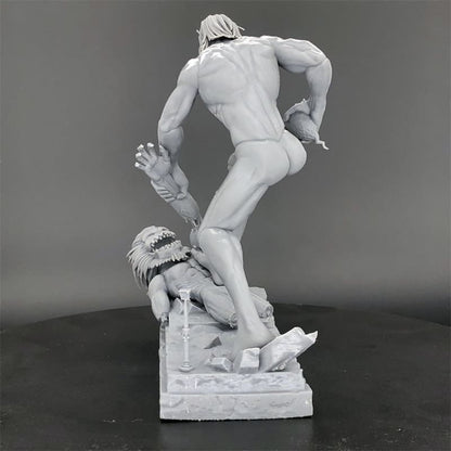 en résine du Titan Assaillant vs Titan Mâchoire Figuur - Attack on Titan™