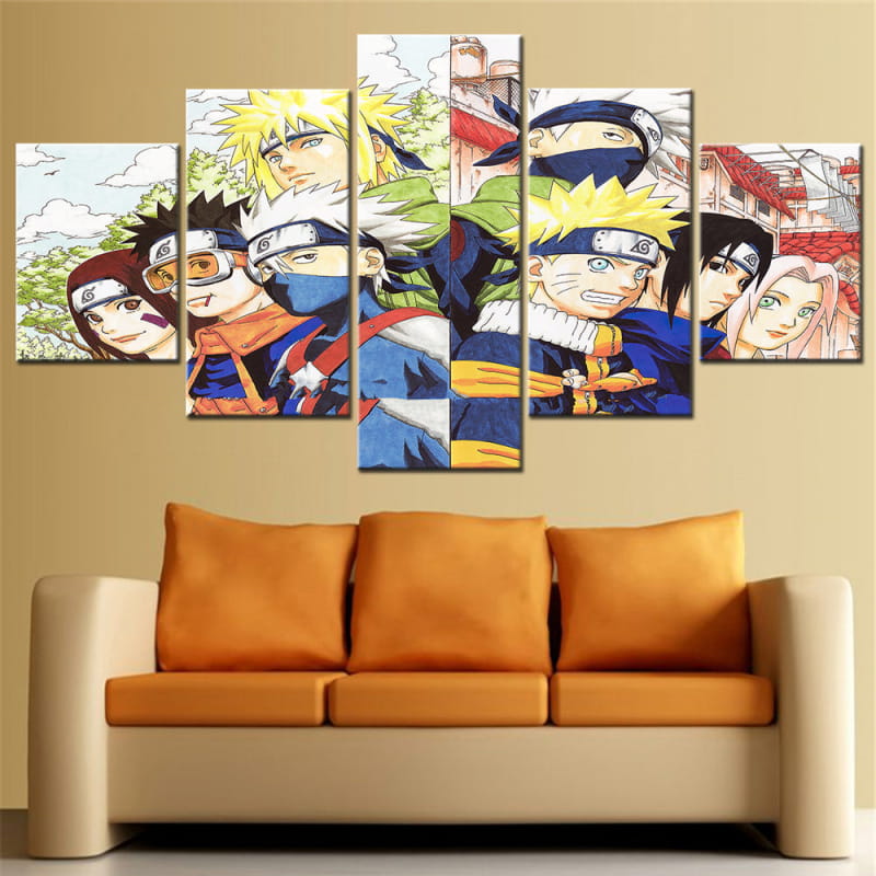 Equipe 7 1ère et 2ème Génération Ingelijste Print - Naruto Shippuden™