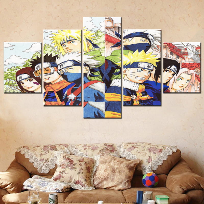 Equipe 7 1ère et 2ème Génération Ingelijste Print - Naruto Shippuden™
