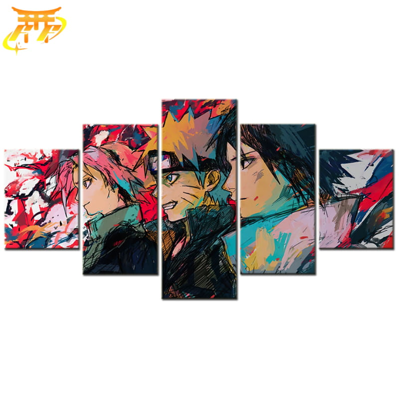 Equipe 7 Le combat Final Ingelijste Print - Naruto Shippuden™
