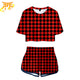 Vrouw Tanjiro Geruit Rood Pyjama - Demon Slayer™