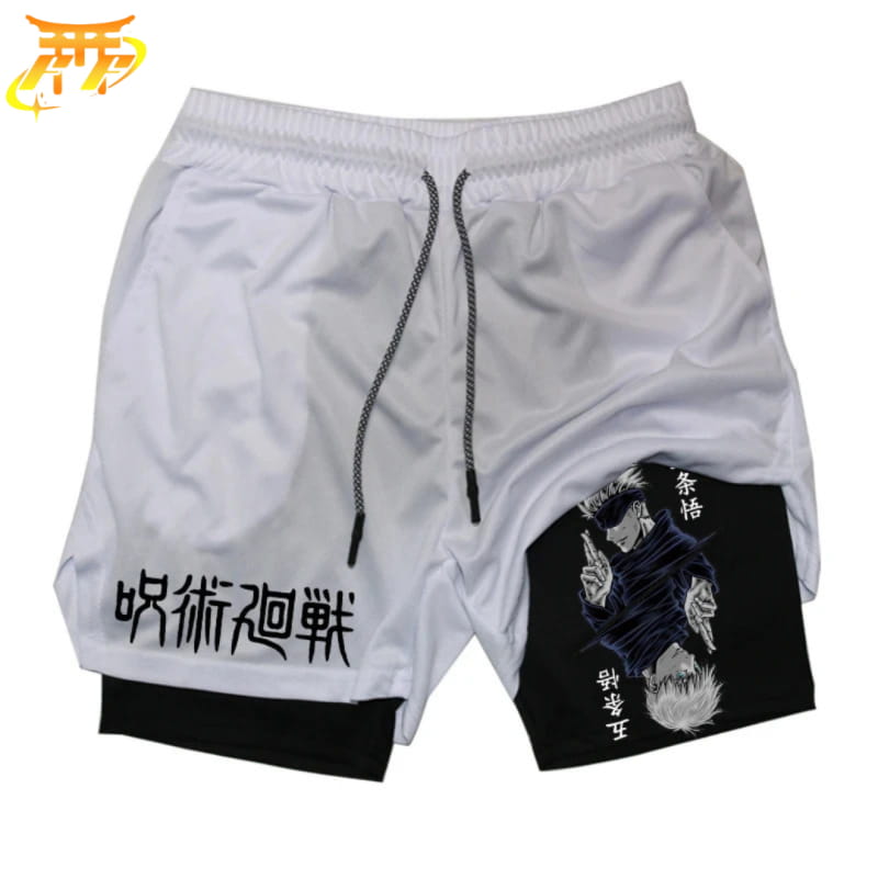 Gojo L'Élu Blanc et Noir Short - Jujutsu Kaisen™