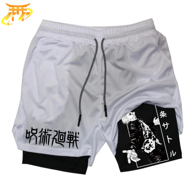 Gojo "Pouvoir de l'Infini" Blanc et Noir Short - Jujutsu Kaisen™