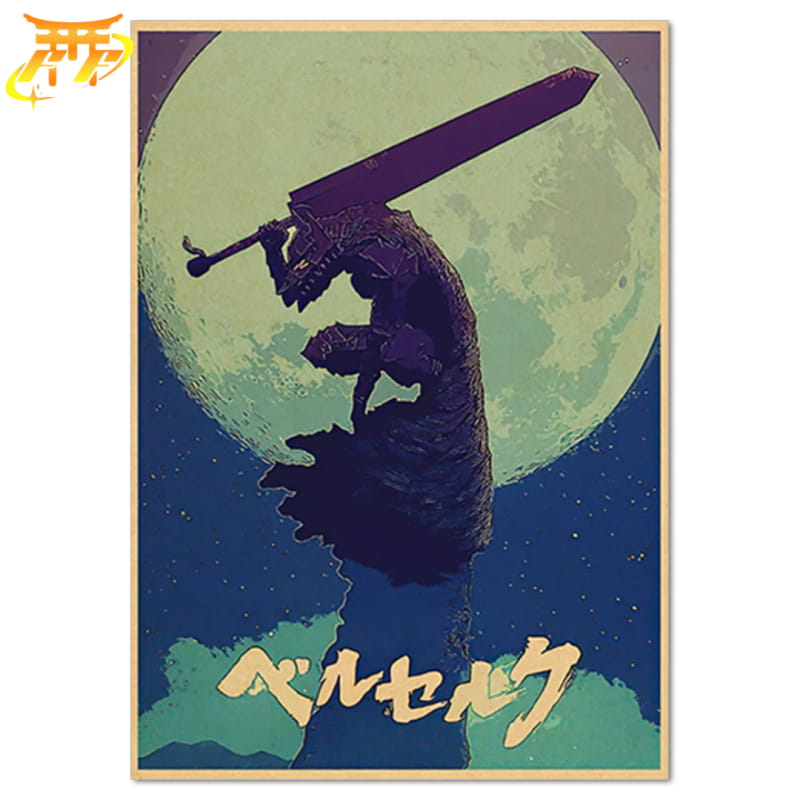 Guts Lame Nocturne Bleu Poster - Berserk™