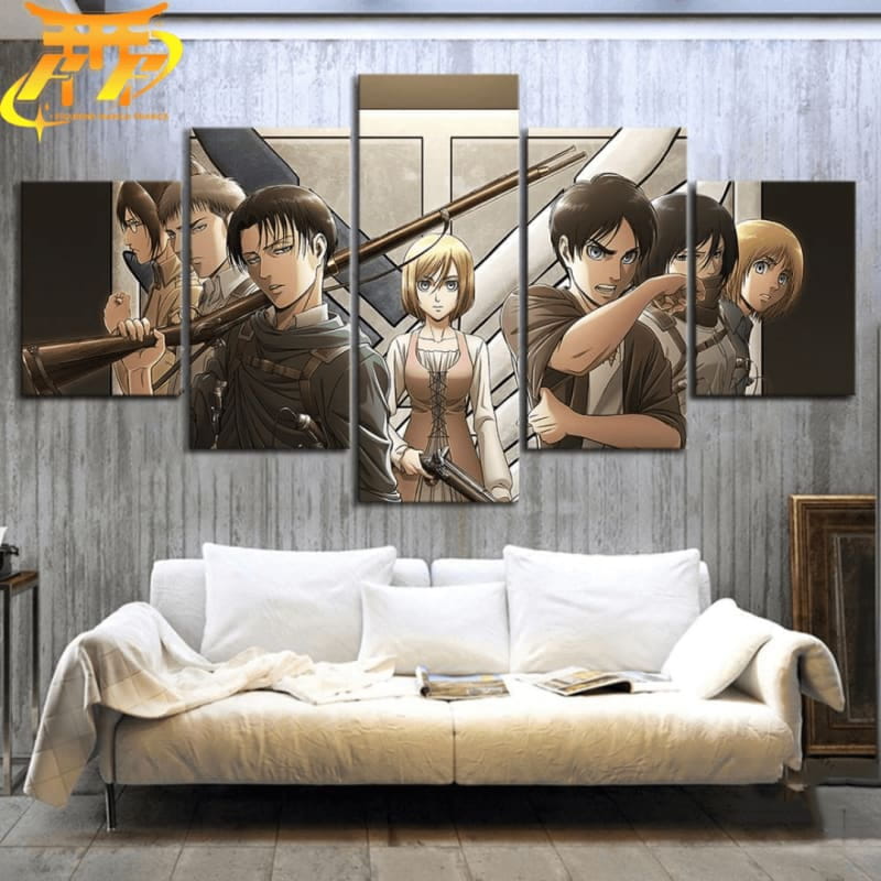 Historia et ses amis Ingelijste Print - Attack on Titan™