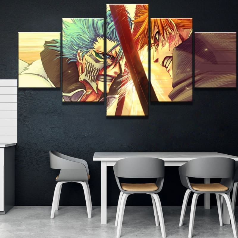 Ichigo vs Grimmjow Ingelijste Print - Bleach™