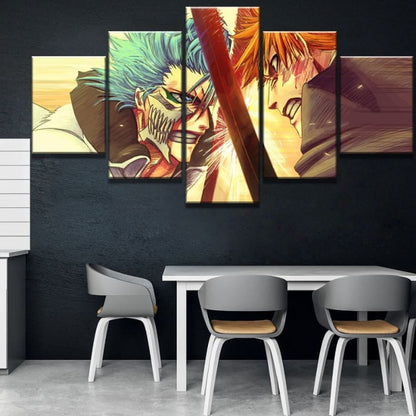 Ichigo vs Grimmjow Ingelijste Print - Bleach™