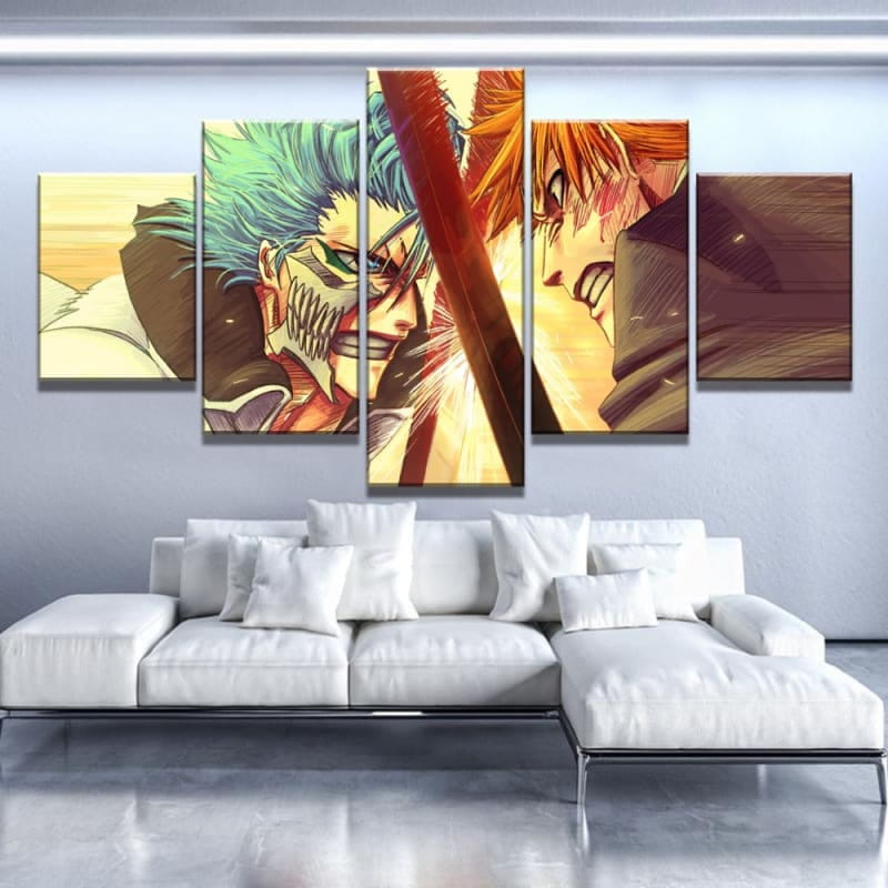 Ichigo vs Grimmjow Ingelijste Print - Bleach™
