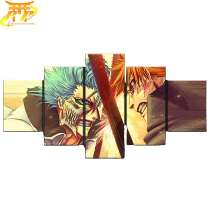 Ichigo vs Grimmjow Ingelijste Print - Bleach™