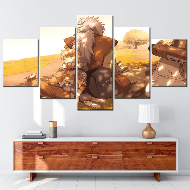 Jiraiya & Naruto Ingelijste Print - Naruto Shippuden™