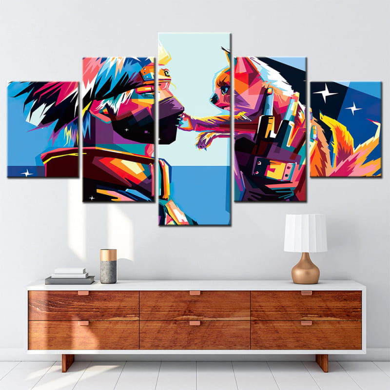 Kakashi x Kurama Pop Art Ingelijste Print - Naruto Shippuden™