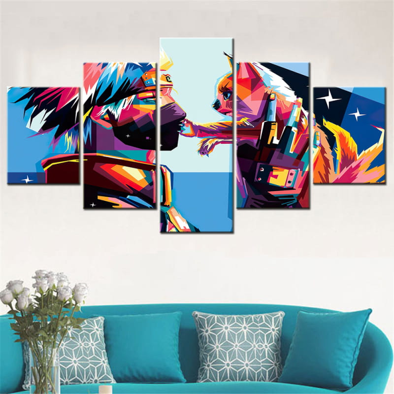 Kakashi x Kurama Pop Art Ingelijste Print - Naruto Shippuden™