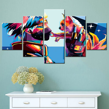Kakashi x Kurama Pop Art Ingelijste Print - Naruto Shippuden™
