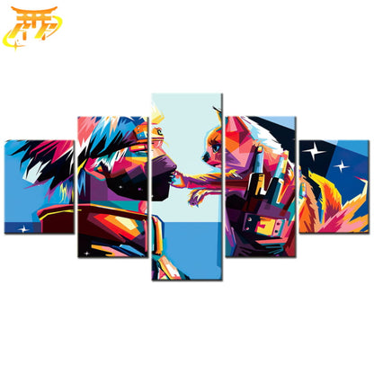 Kakashi x Kurama Pop Art Ingelijste Print - Naruto Shippuden™