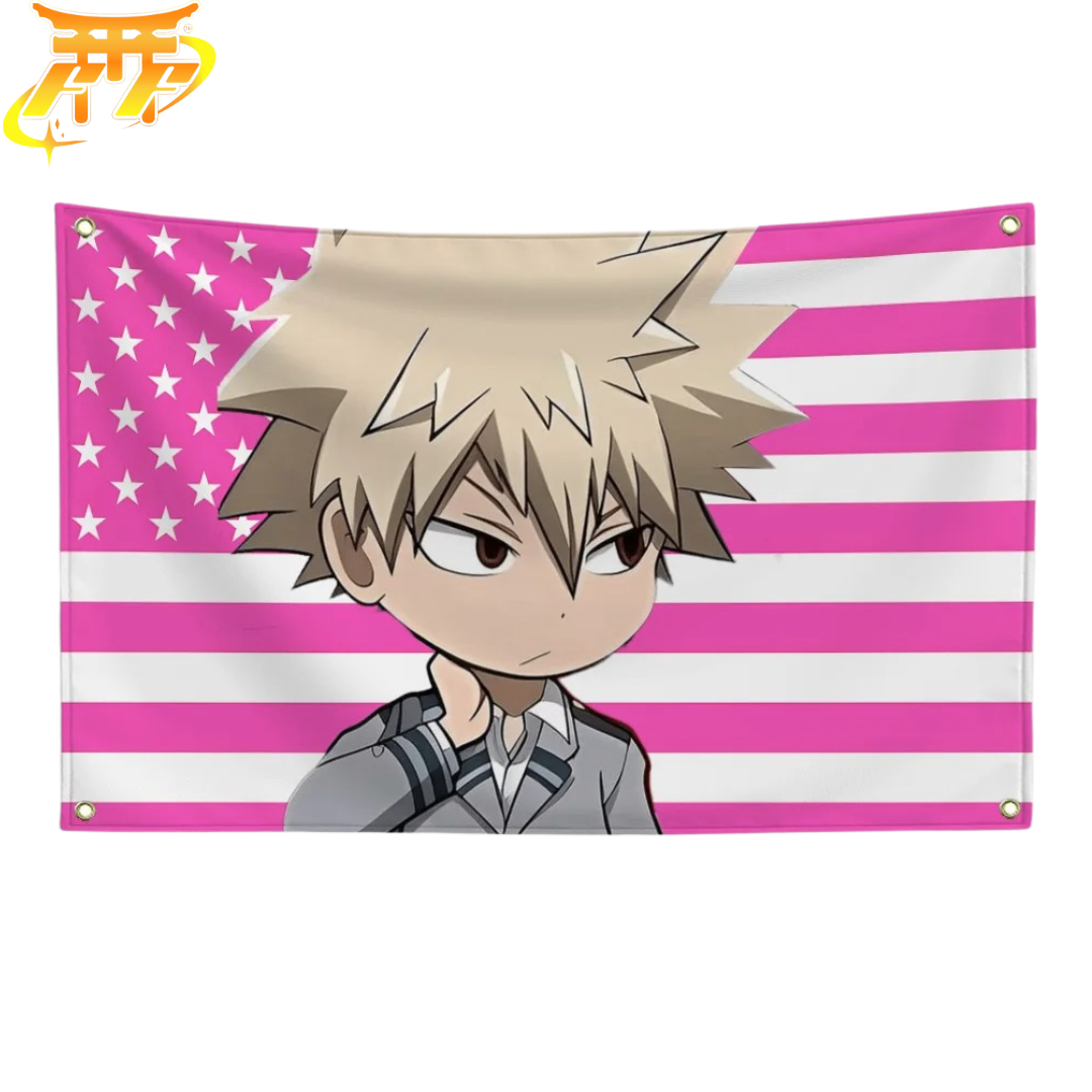 Katsuki Bakugo "Style Chibi Étudiant" Vlag - My Hero Academia™