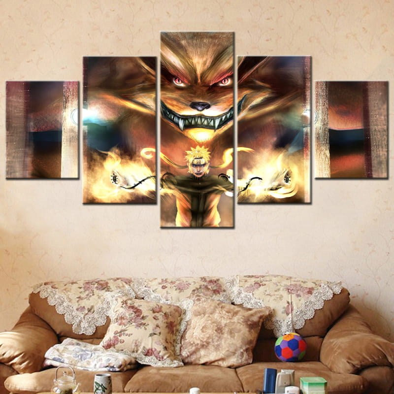 Naruto & Kurama Ingelijste Print - Naruto Shippuden™