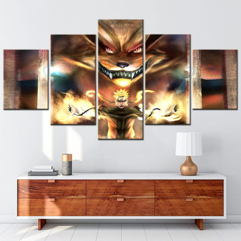 Naruto & Kurama Ingelijste Print - Naruto Shippuden™