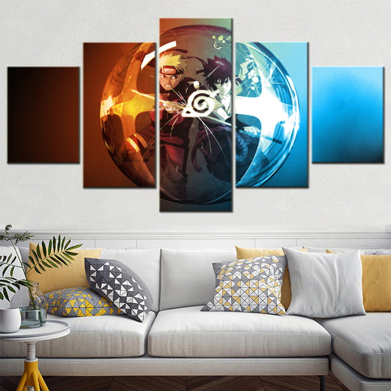 Naruto & Sasuke Le Choc des Elus Ingelijste Print - Naruto Shippuden™