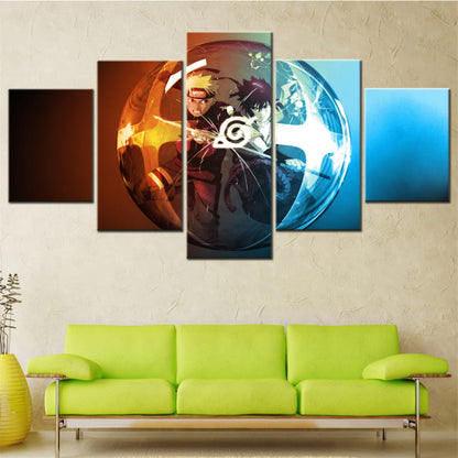 Naruto & Sasuke Le Choc des Elus Ingelijste Print - Naruto Shippuden™
